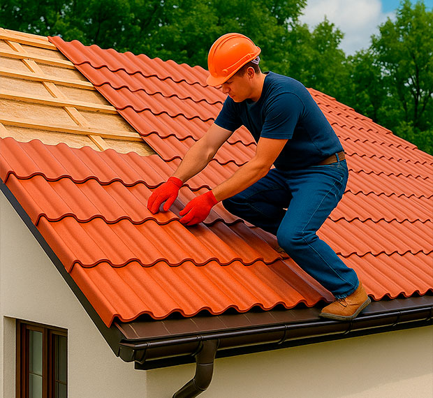 Кровля из керамической черепицы в Черноголовке