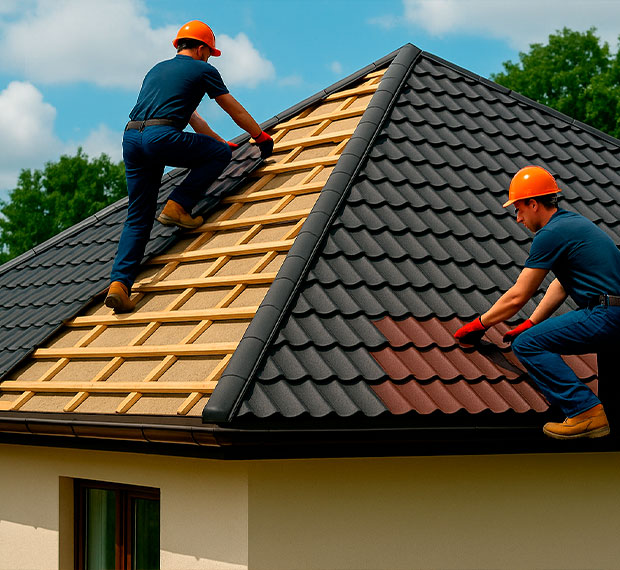 Монтаж шатровой крыши в Черноголовке