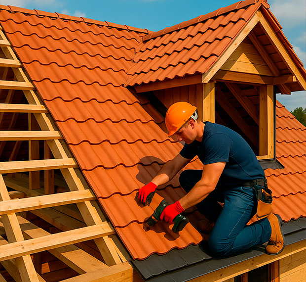 Монтаж крыши мансарды в Черноголовке