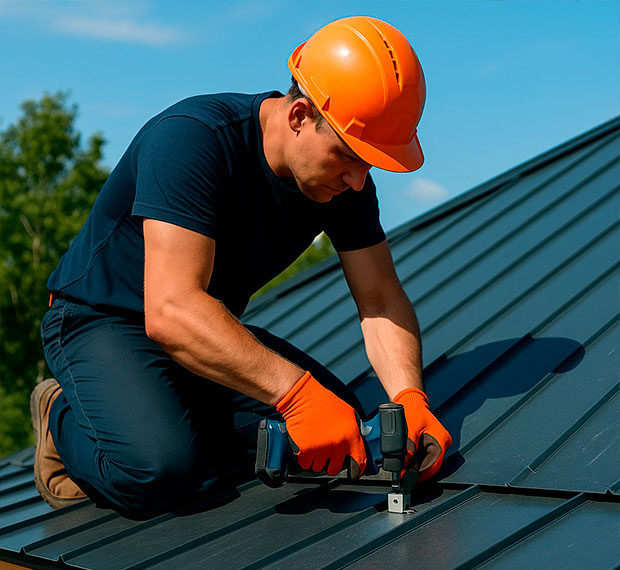 Ремонт металлической кровли в Черноголовке